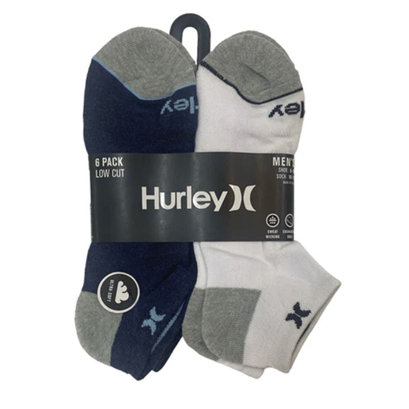 104810487-Pack-de-6-pares-de-calcetines-low-cut-Hurley-multicolores-para-hombre