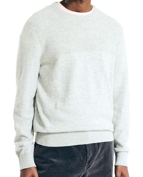 Suéter Nautica gris con textura para hombre