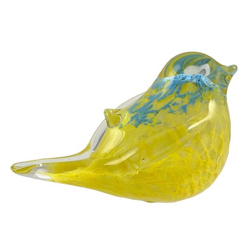 Figura pájaro amarillo de vidrio 12x5.50x8 cm