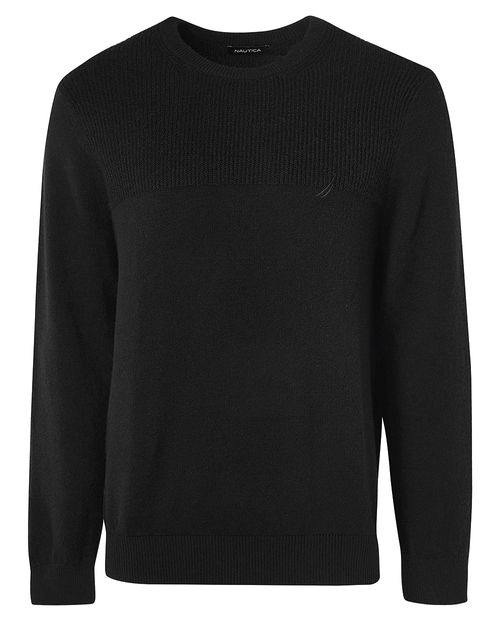 Suéter Nautica negro con textura para hombre