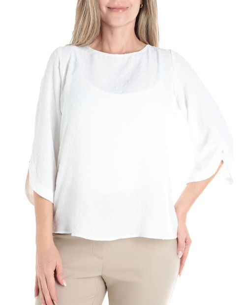 Blusa Marcella formal manga 3/4 para mujer