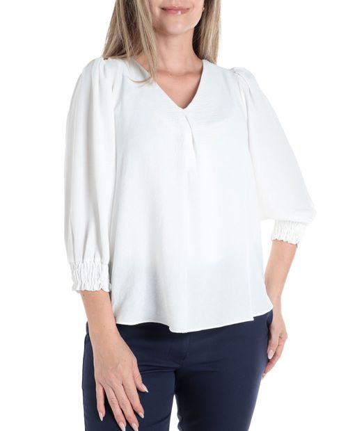 Blusa Marcella formal manga 3/4 para mujer