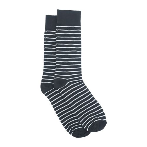 Par de calcetines de vestir Unexpected crew negros rayados para hombre