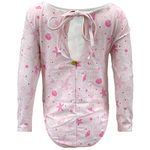 Traje-de-baño-1-pieza-bicolor-con-estampado-para-niña