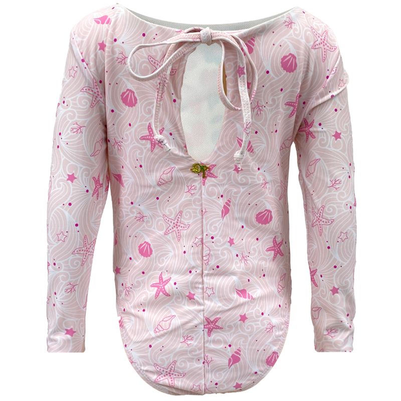 Traje-de-baño-1-pieza-bicolor-con-estampado-para-niña
