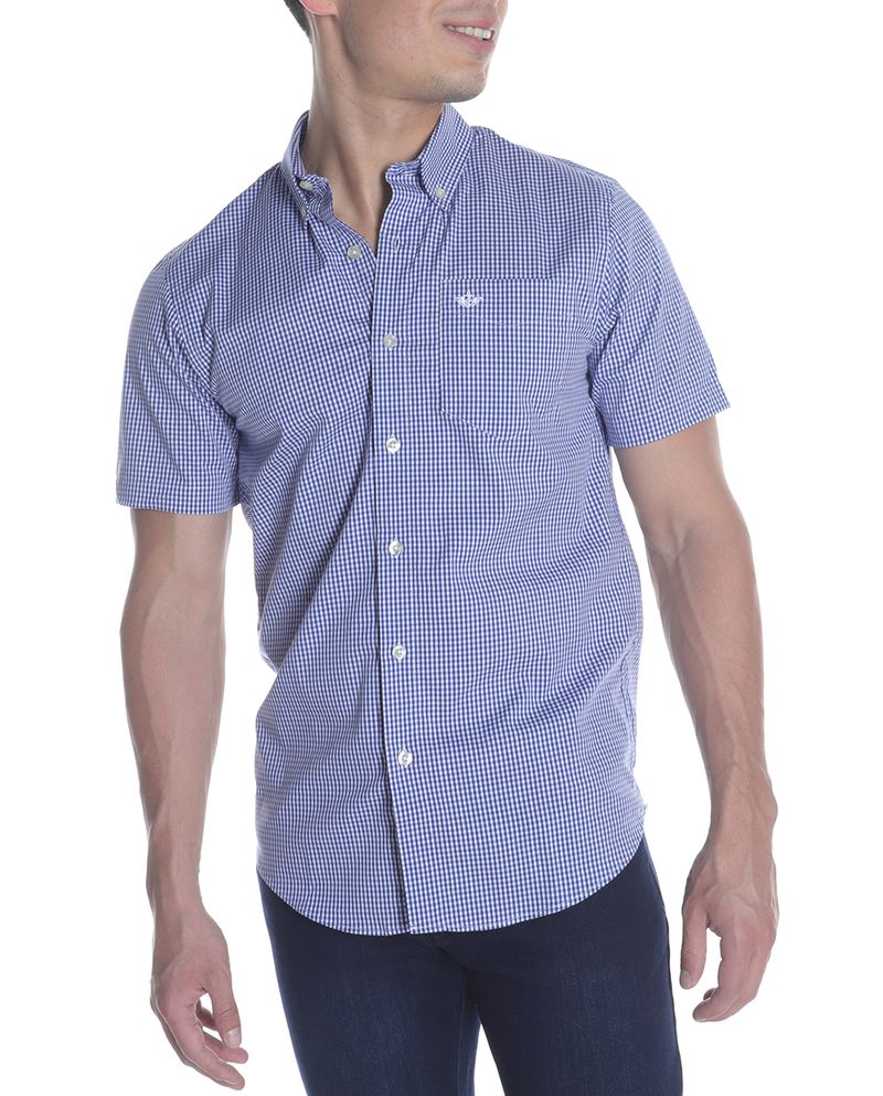 104783117-Camisa-casual-Dockers-azul-cuadriculada-para-hombre