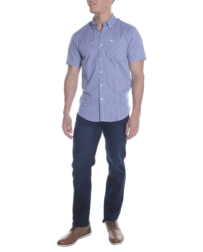 104783117-Camisa-casual-Dockers-azul-cuadriculada-para-hombre