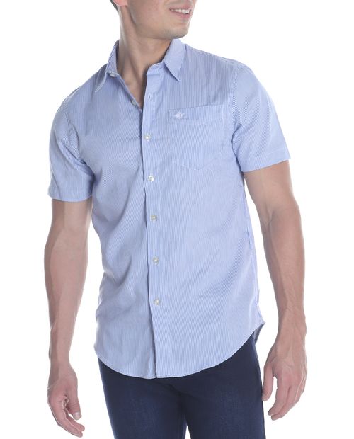 Camisa casual Dockers azul rayada para hombre