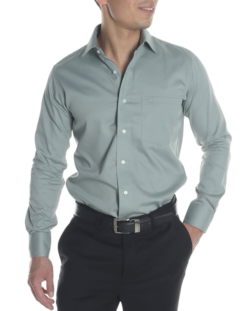 104809187-Camisa-de-vestir-Pierre-Cardin-slim-fit-verde-solida-para-hombre