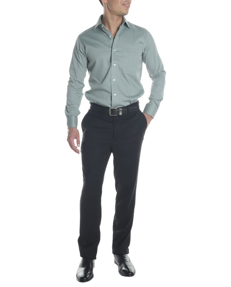 104809187-Camisa-de-vestir-Pierre-Cardin-slim-fit-verde-solida-para-hombre
