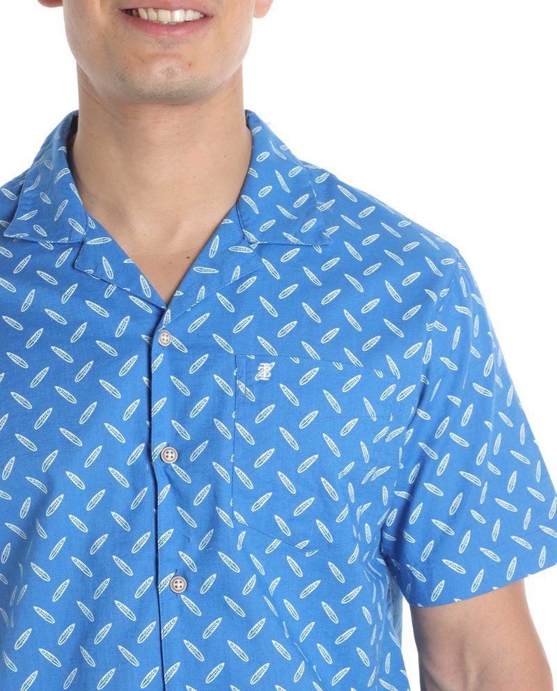 104806800-Camisa-casual-Izod-azul-mini-print-hojas-para-hombre