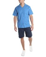 104806800-Camisa-casual-Izod-azul-mini-print-hojas-para-hombre