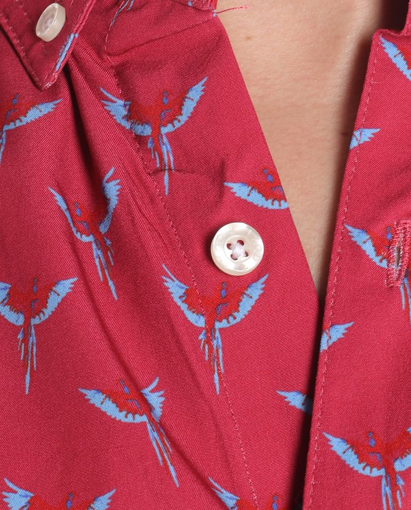 104806804-Camisa-casual-Izod-roja-mini-print-pajaros-para-hombre