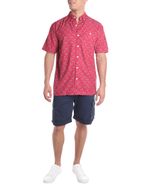 104806804-Camisa-casual-Izod-roja-mini-print-pajaros-para-hombre