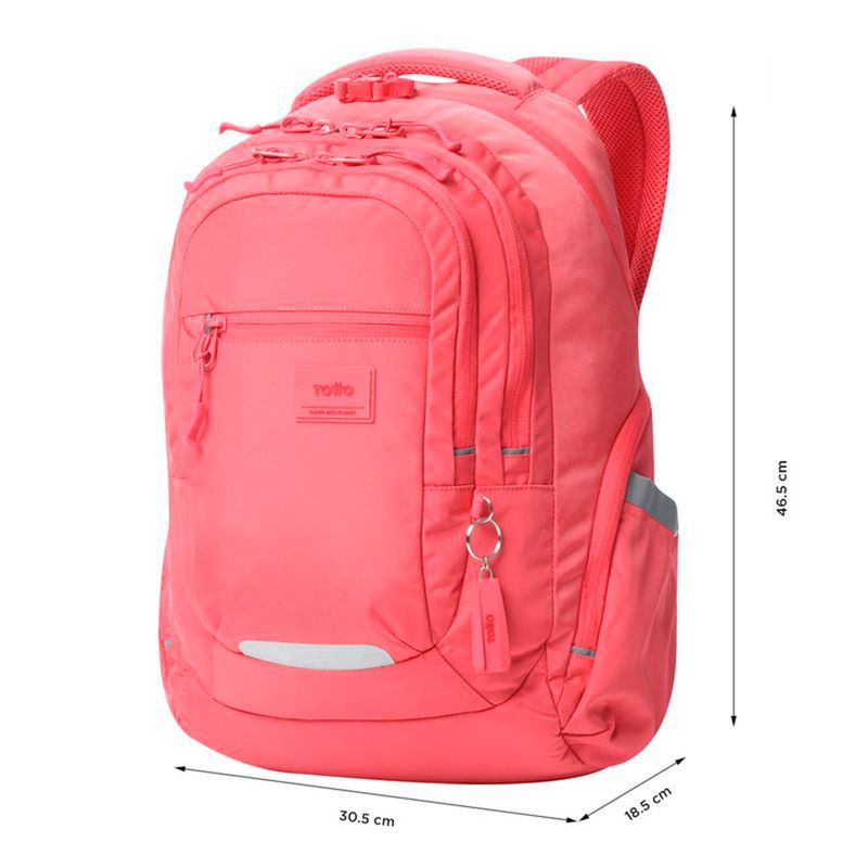 Mochila Totto coral Eufrates porta laptop Siman El Salvador