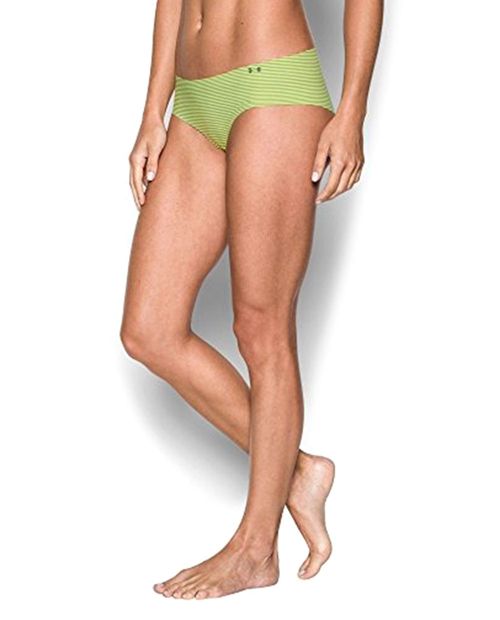 Panti deportivo Under Armour verde rayado de cintura baja para mujer