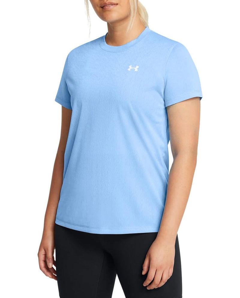 104787534-Camiseta-deportiva-Under-Armour-Tech-Riddle-celeste-texturizada-para-mujer