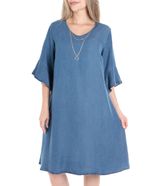 104612803-Vestido-Unexpected-shift-azul-mangas-3-4-para-mujer