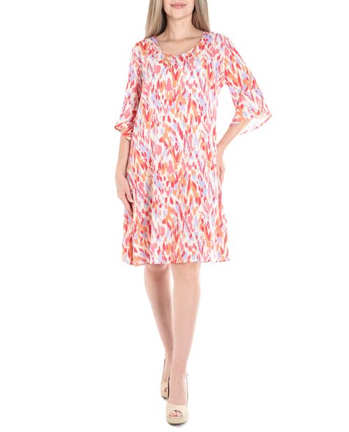 Vestido Unexpected shift estampado mangas 3/4 para mujer