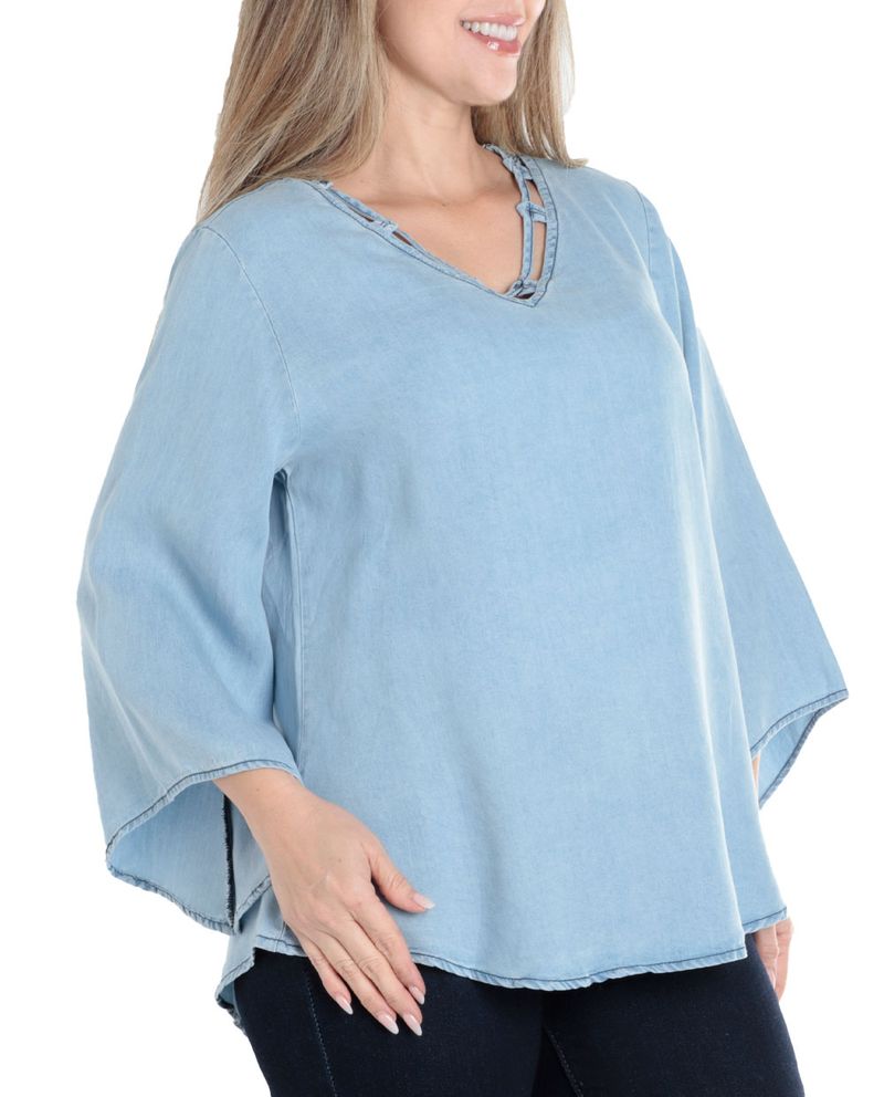 104612825-Blusa-Unexpected-casual-celeste-manga-larga-para-mujer