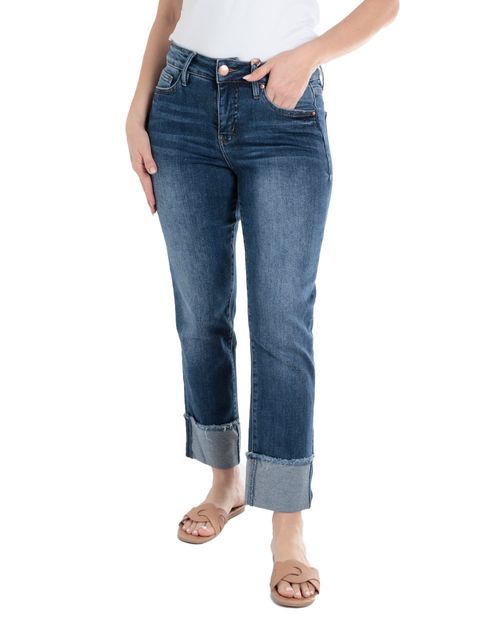 Jeans YMI straight azul de cintura alta para mujer