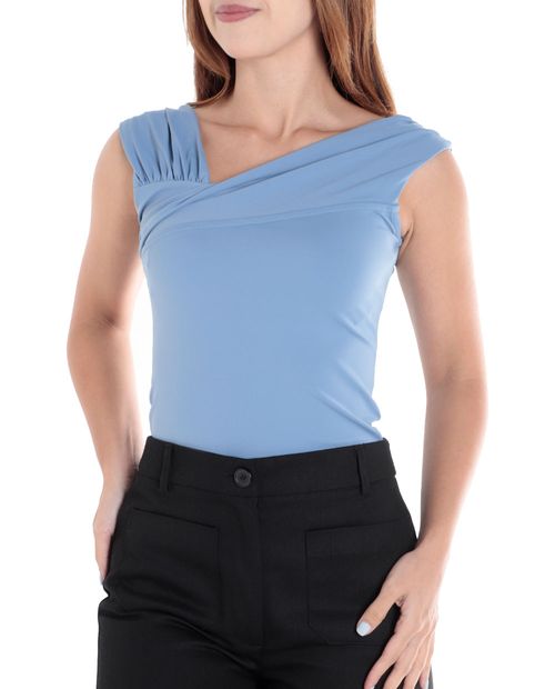 Blusa Unexpected bodysuit celeste para mujer