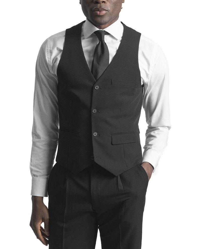104784716-Chaleco-de-vestir-PuroEGO-slim-fit-negro-solido-para-hombre