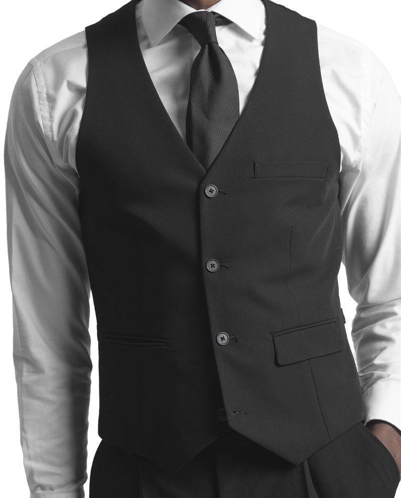 104784716-Chaleco-de-vestir-PuroEGO-slim-fit-negro-solido-para-hombre
