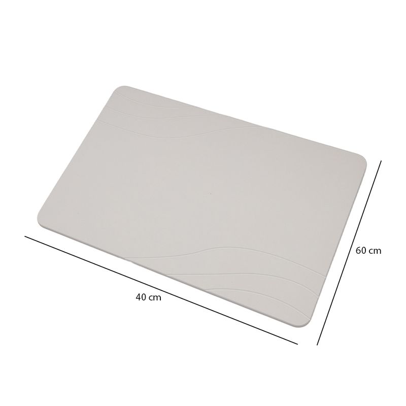 Alfombrilla Baño Diatomita 30x40 Cm - Absorbente Rápido, Antideslizante, Plegable, Blanca, Para Ducha E Inodoro