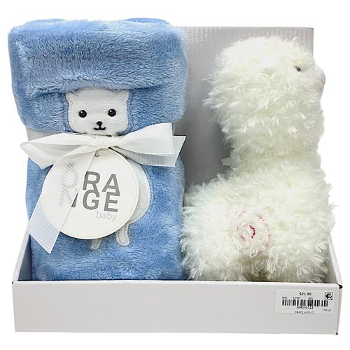 Frazada celeste con peluche para bebé