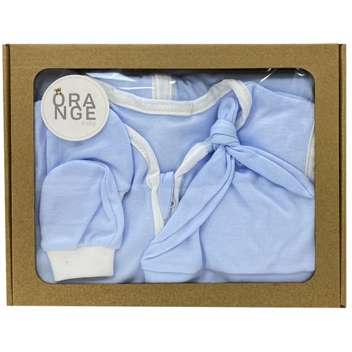 Set de regalo 3 piezas celestes sólido para bebé niño