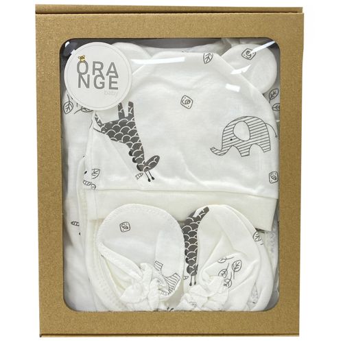 Set de regalo 7 piezas blanco con estampado para bebé niño