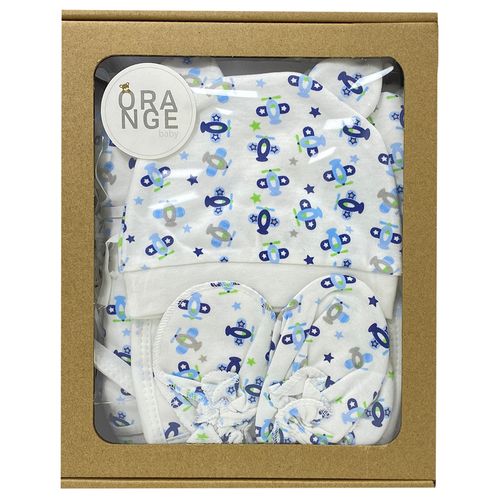 Set de regalo 7 piezas blanco con estampado para bebé niño