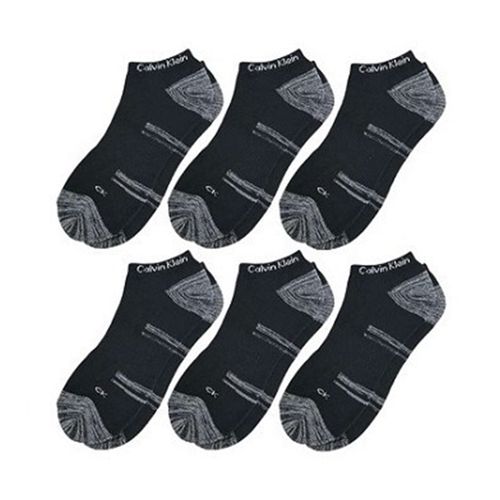 Pack de 6 pares de calcetines Calvin Klein negros color block para hombre