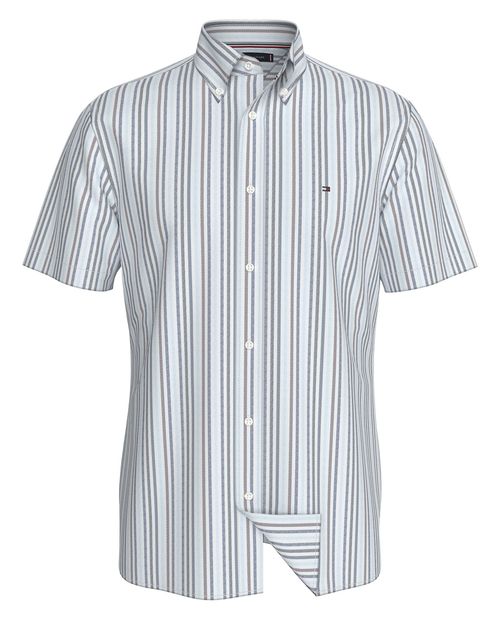 Camisa casual regular fit Tommy Hilfiger multicolor rayada para hombre