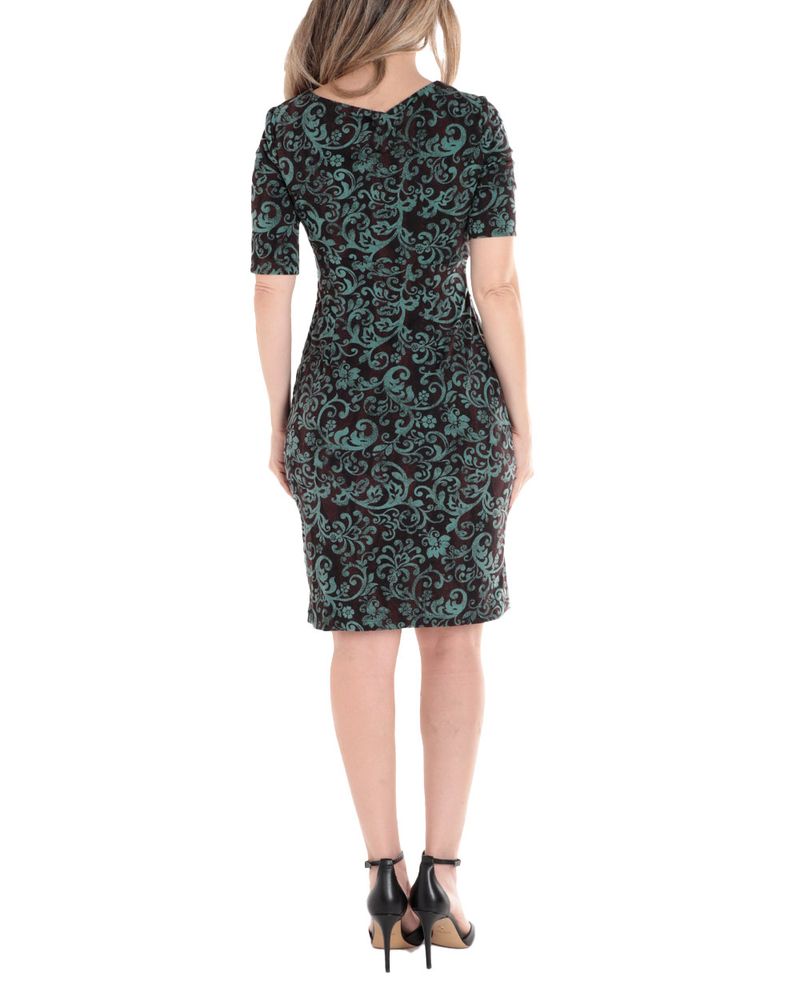 104794444-Vestido-Connected-Apparel-formal-estampado-manga-3-4-para-mujer