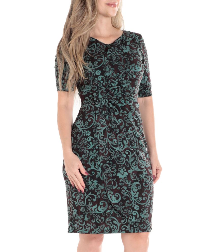 104794444-Vestido-Connected-Apparel-formal-estampado-manga-3-4-para-mujer