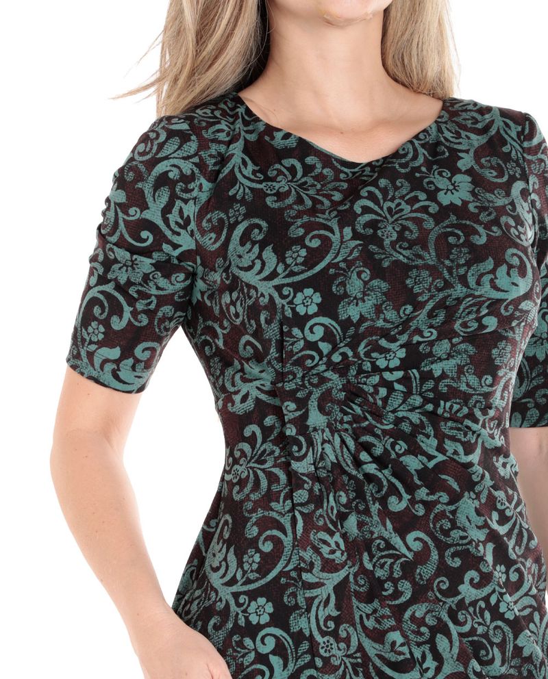 104794444-Vestido-Connected-Apparel-formal-estampado-manga-3-4-para-mujer