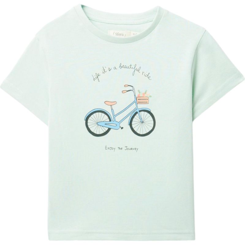 Blusa-verde-con-estampado-para-niña-104831729