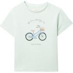 Blusa-verde-con-estampado-para-niña-104831732