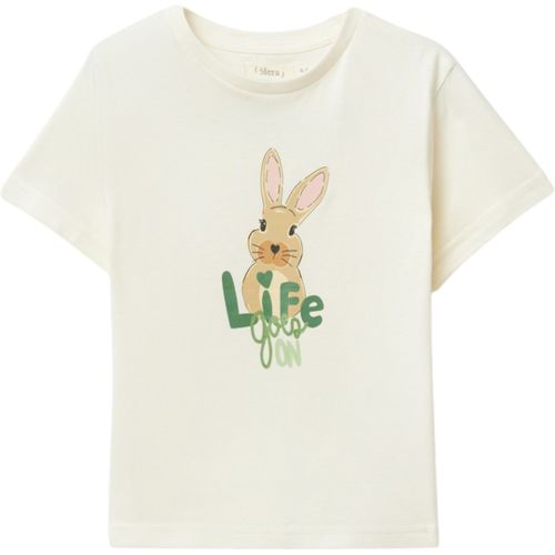 Blusa blanca con estampado para niña