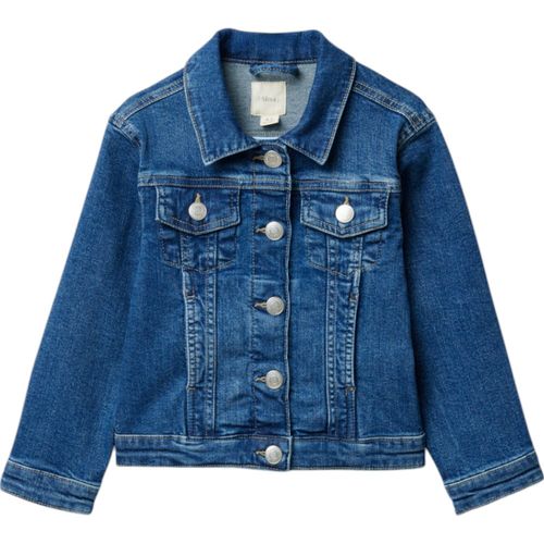 Chaqueta azul sólido para niña