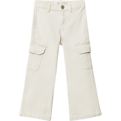 Pantalón blanco sólido para niña