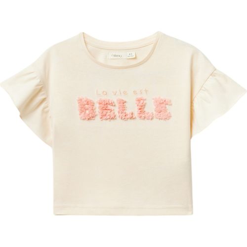 Blusa beige con textura para niña