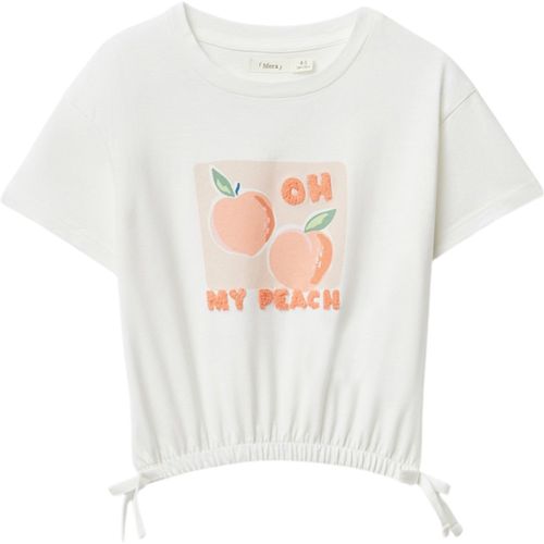 Blusa blanca con estampado para niña