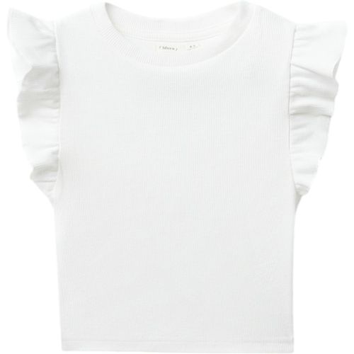 Blusa blanca sólido para niña