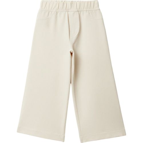 Pantalón blanco sólido para niña