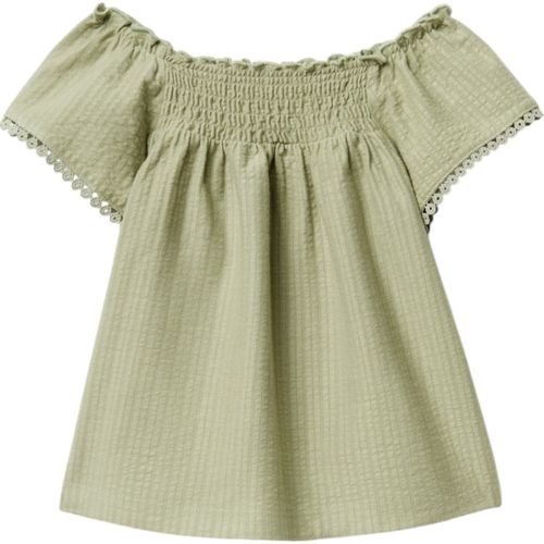 Blusa verde sólido para niña