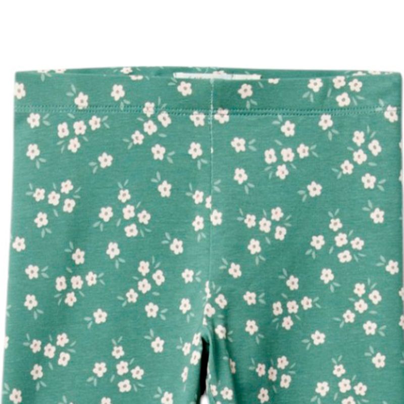 Legging-verde-con-estampado-de-flores-para-niña-104831871