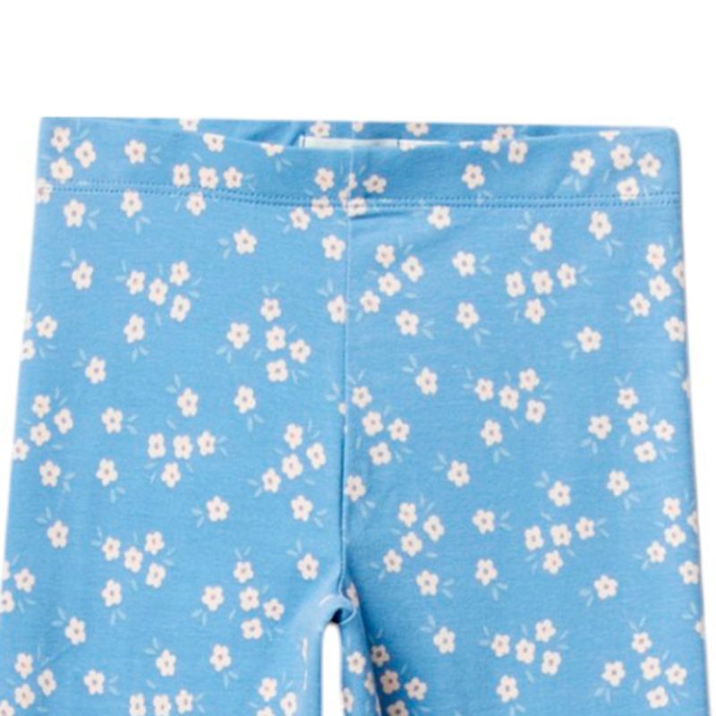 Legging-celeste-con-estampado-de-flores-para-niña-104831880